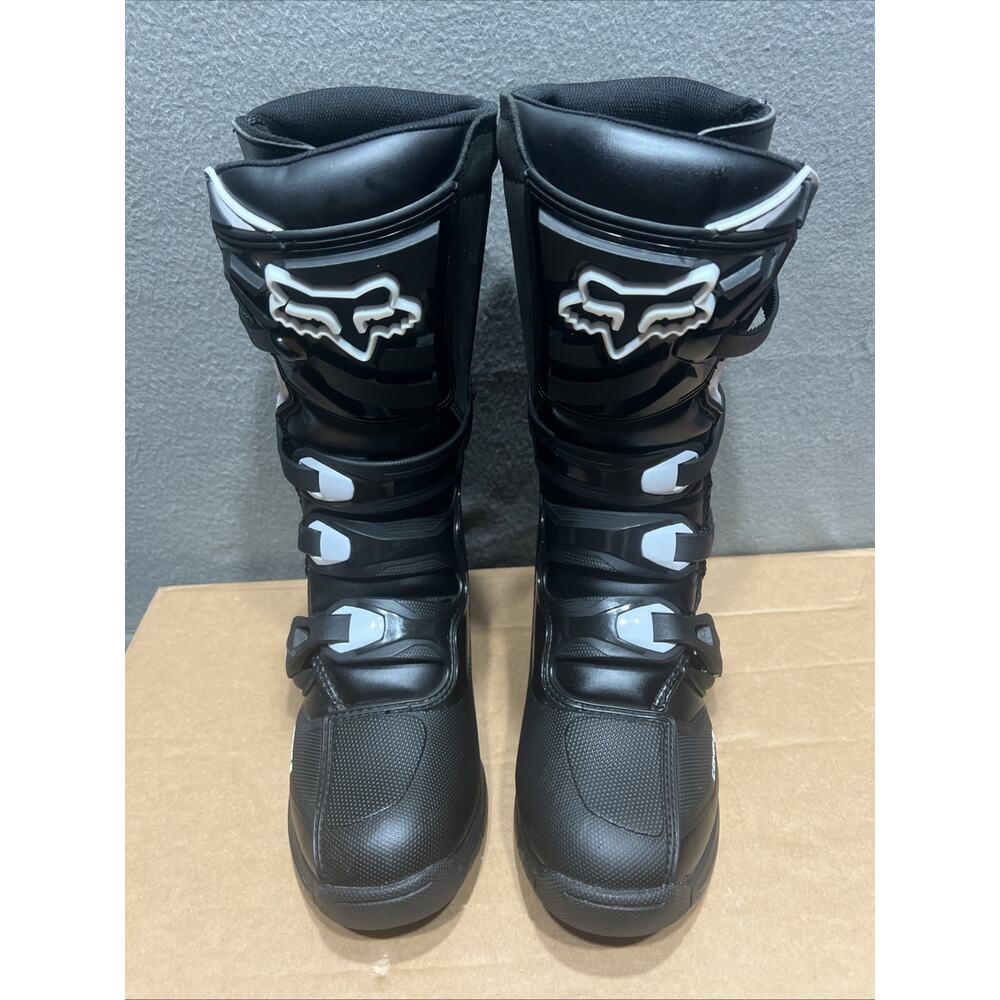 Fox Racing Youth Comp 3 Motocross Riding Dirt Bike Boots White Black Size Y6 - Picture 4 of 11
